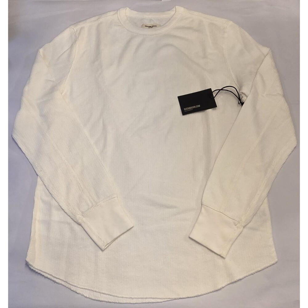 NWT Buck Mason Vintage Thermal Surplus Tee Natural White Small Waffle Knit
